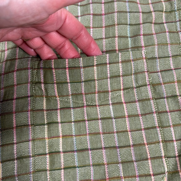 The Territory Ahead Men's Lightweight Flannel Shirt, Green Striped, Size XL - Picture 6 of 10